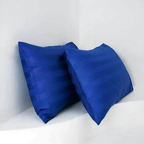 Pair of bamboo fiber satin pillowcases 50x77cm in modern simplicity style