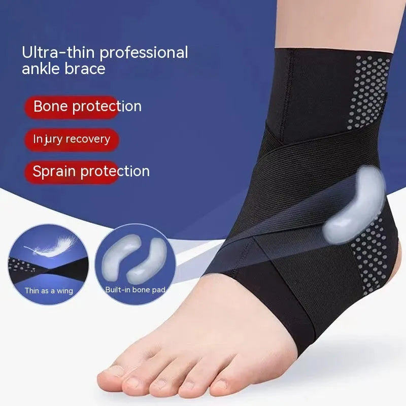 Adjustable Lycra ankle support brace for sports protection in multiple sizes and colours