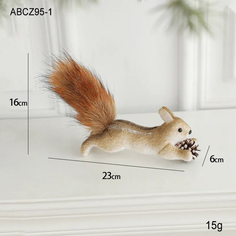 Foam squirrel pendant Christmas tree decoration in cartoon style, one of nine available poses