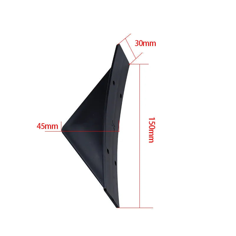 Universal 15cm triangle rear car spoiler in carbon fibre or black ABS for general motors vehicles