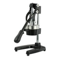 40cm tall black manual cast iron juicer with stainless steel funnel