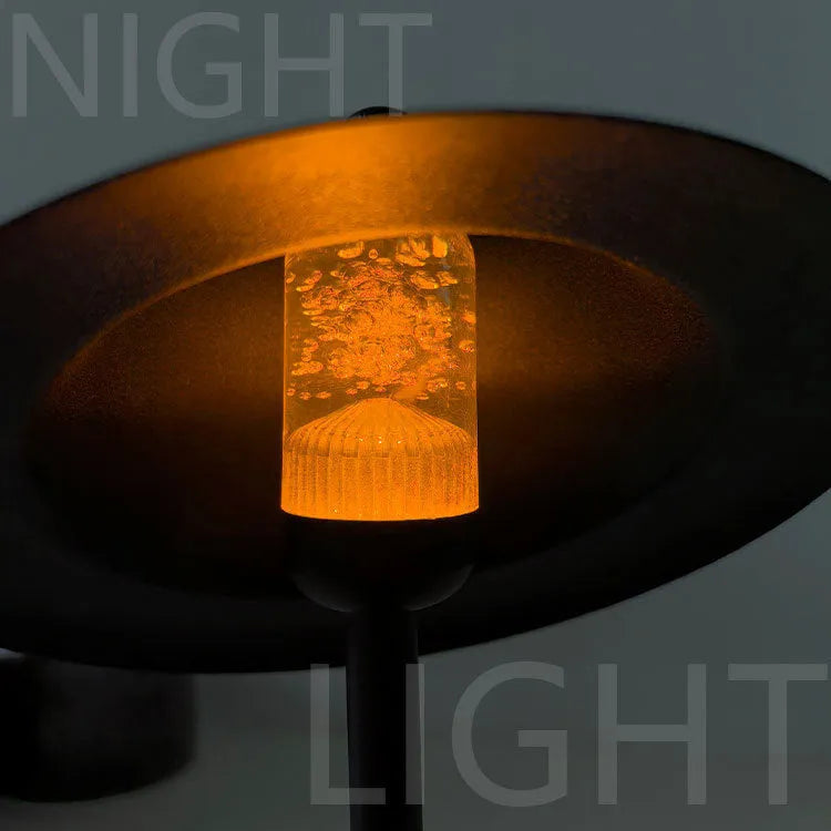 Creative sliding variety of shapes USB table lamp in black and white options 150x230mm