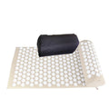Lotus acupressure massage cushion and mat set in cotton with storage bag