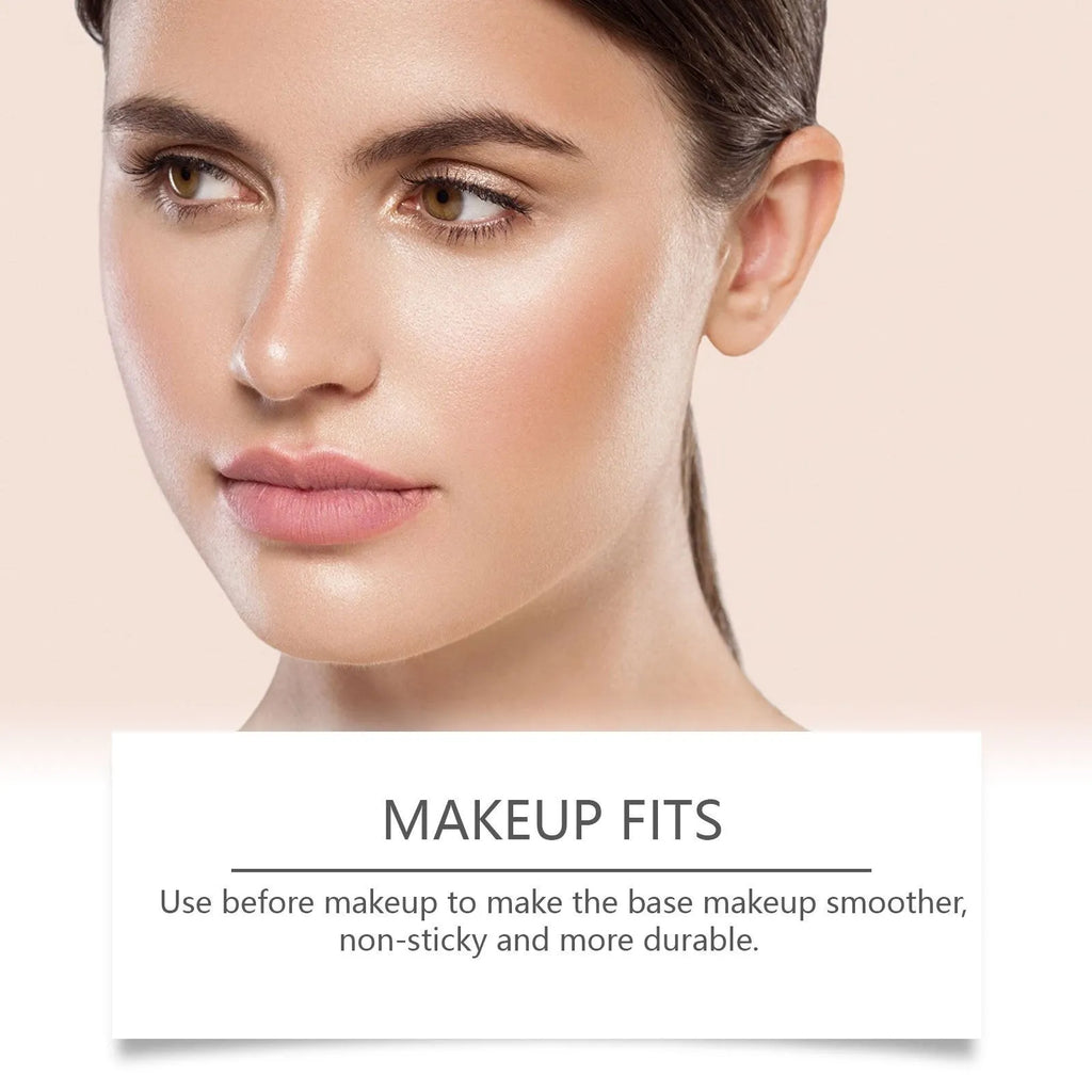 30ml bottle of clear, moisturising make-up primer cream with a pump dispenser.