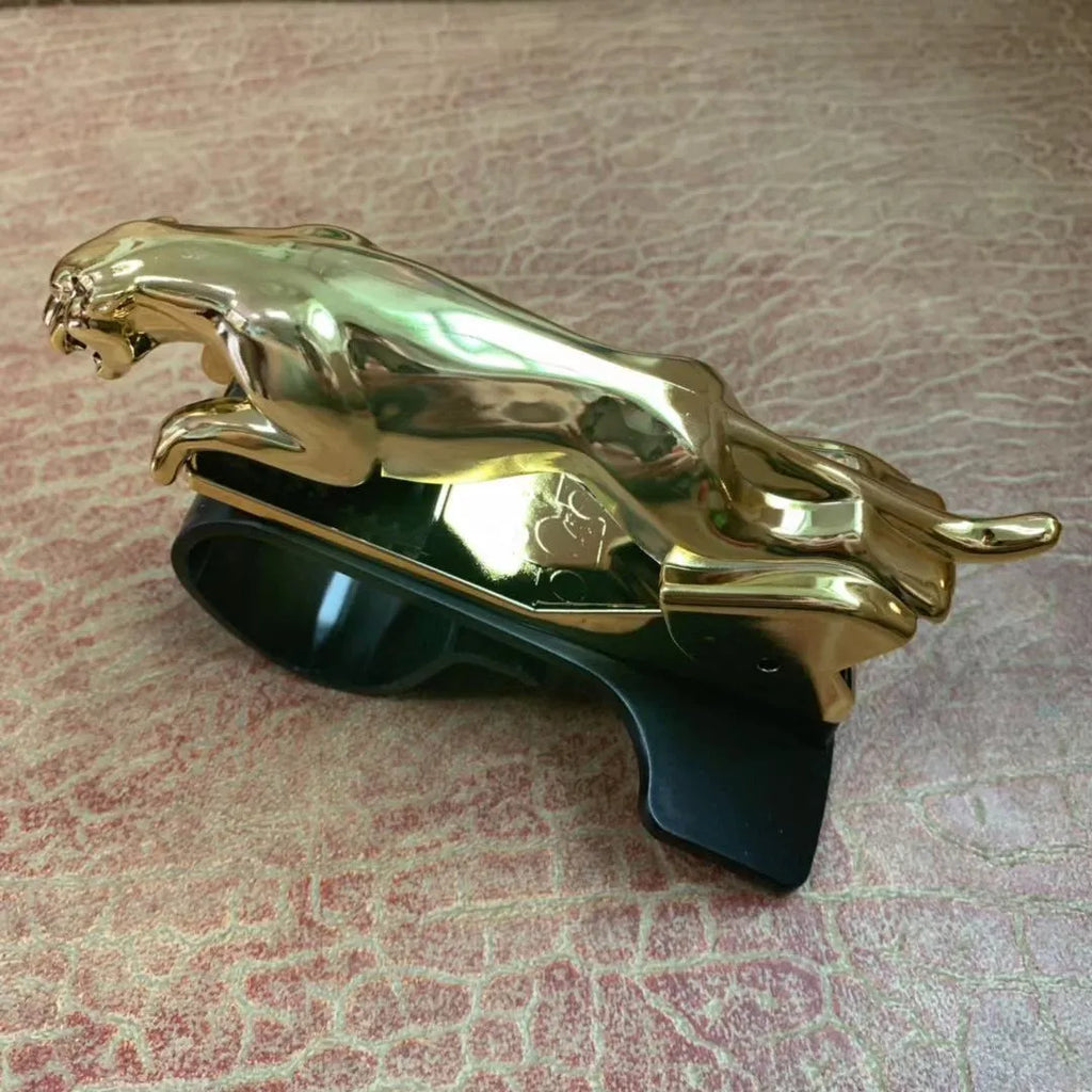 Car Leopard rotatable mobile phone holder in black, gold, or silver finish