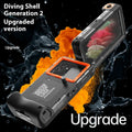 Black Orange metal phone case with lanyard for universal fit, showing all inclusive waterproof design