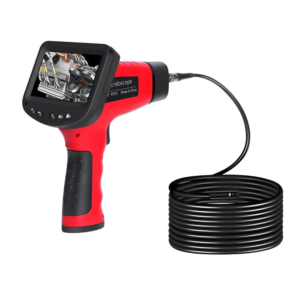 8.5mm dual-lens endoscope HD inspection camera with flexible and hard cable options.