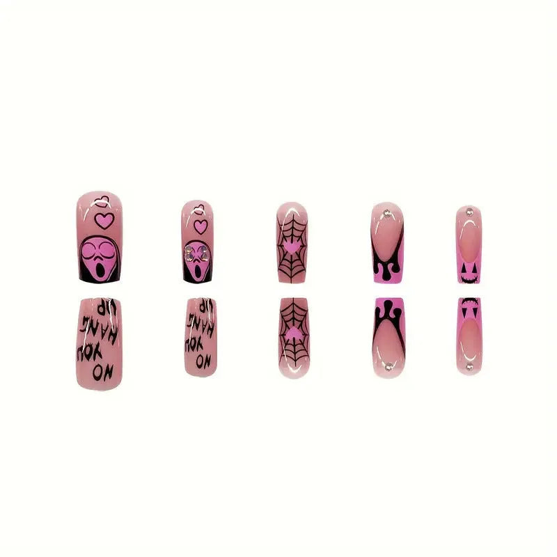 Halloween plastic armour set with detachable square pieces in colour XXS247 with love pattern
