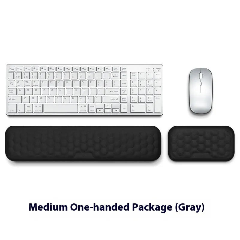 Memory foam mouse wrist pad with silicone base in cloth or leather cover options