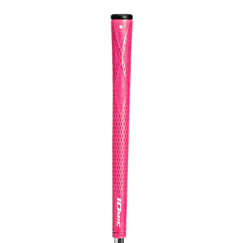 TPE and TPR material golf club grip shown in assorted colours including pink, red, blue, and black with coloured heads.
