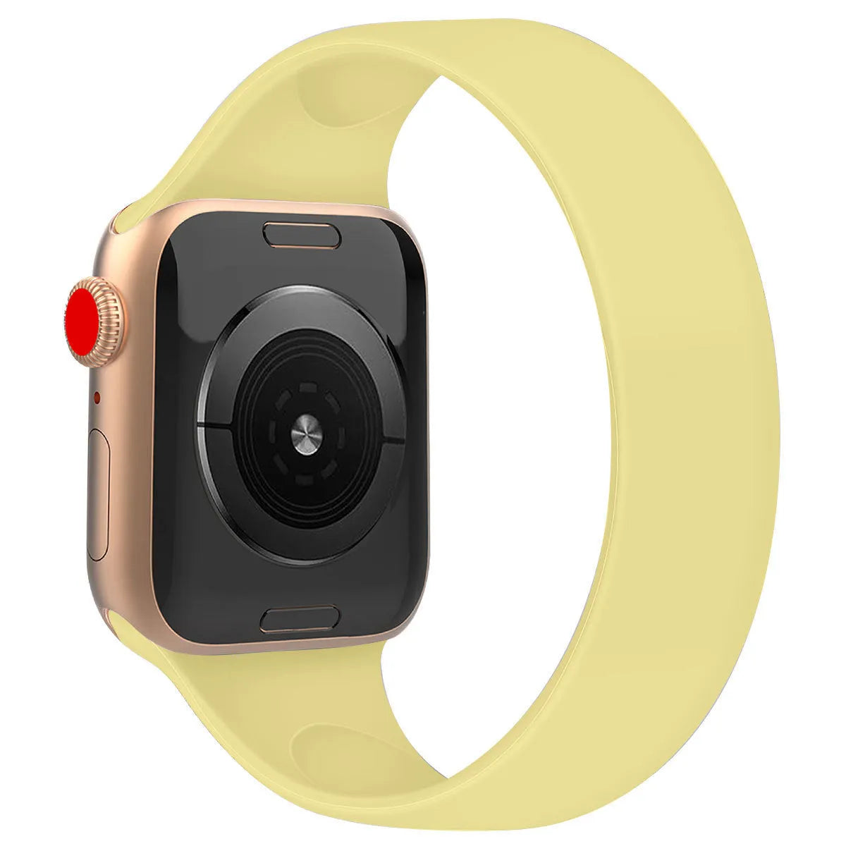 Elastic silicone solid colour watch strap straight 22mm interface for Apple Watch 38/40mm and 42/44mm