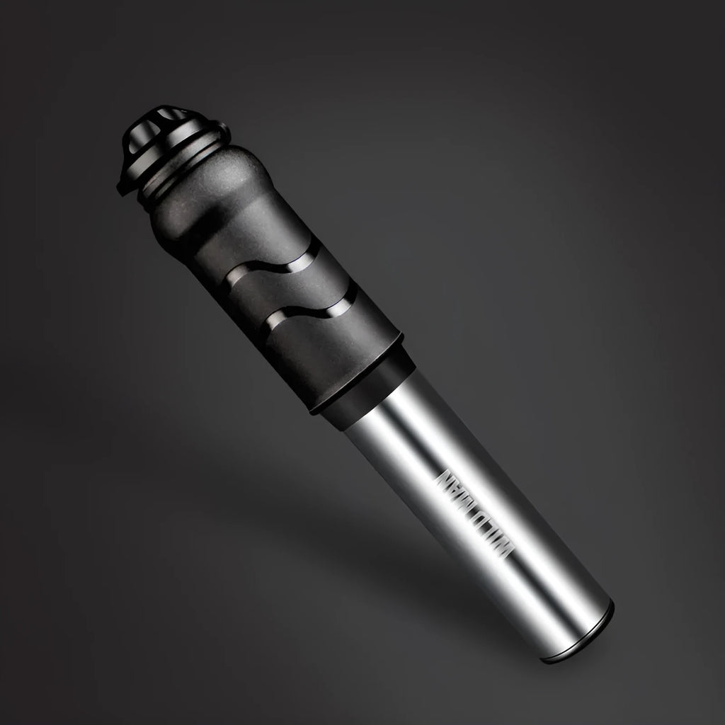 WILD MAN portable bike pump 158mm 100PSI with Presta Schrader valve, black and silver options