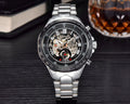 MCE men's explosion-proof mechanical watch on wrist, showing robust case and clear dial.
