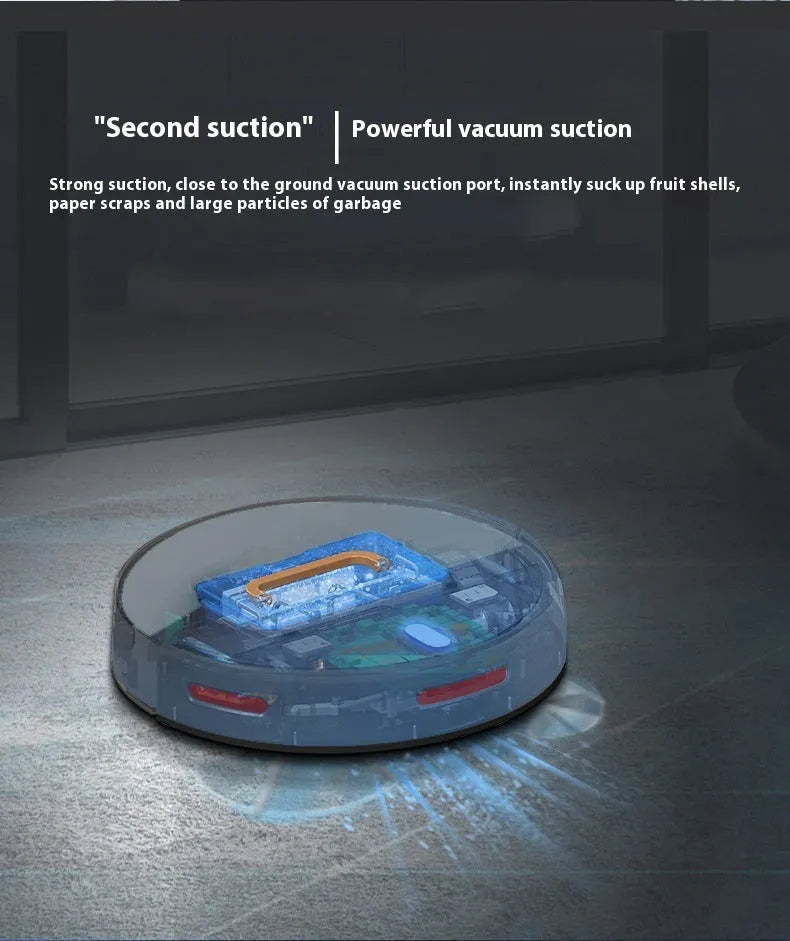 Automatic intelligent household sweeping robot in black with 600ml capacity and 320x320x78mm dimensions
