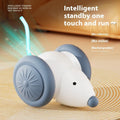 Interactive electric mouse cat toy in green or white with automatic movement and obstacle avoidance, made from ABS and TPU