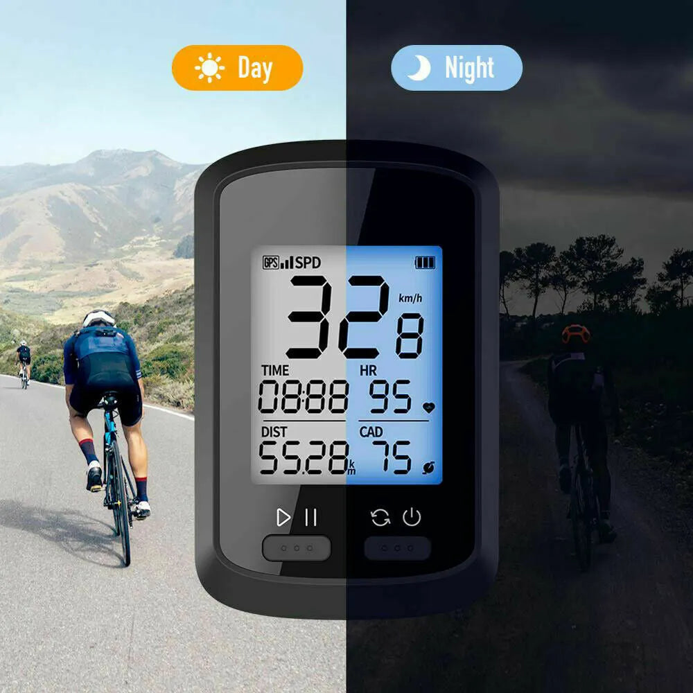 Black plastic waterproof bicycle stopwatch for cycling training and timing functions