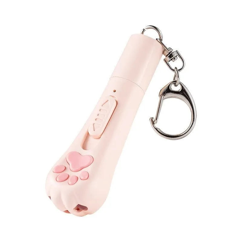 Colourful plastic cat pen light charging toy with self-hi feature for interactive play.
