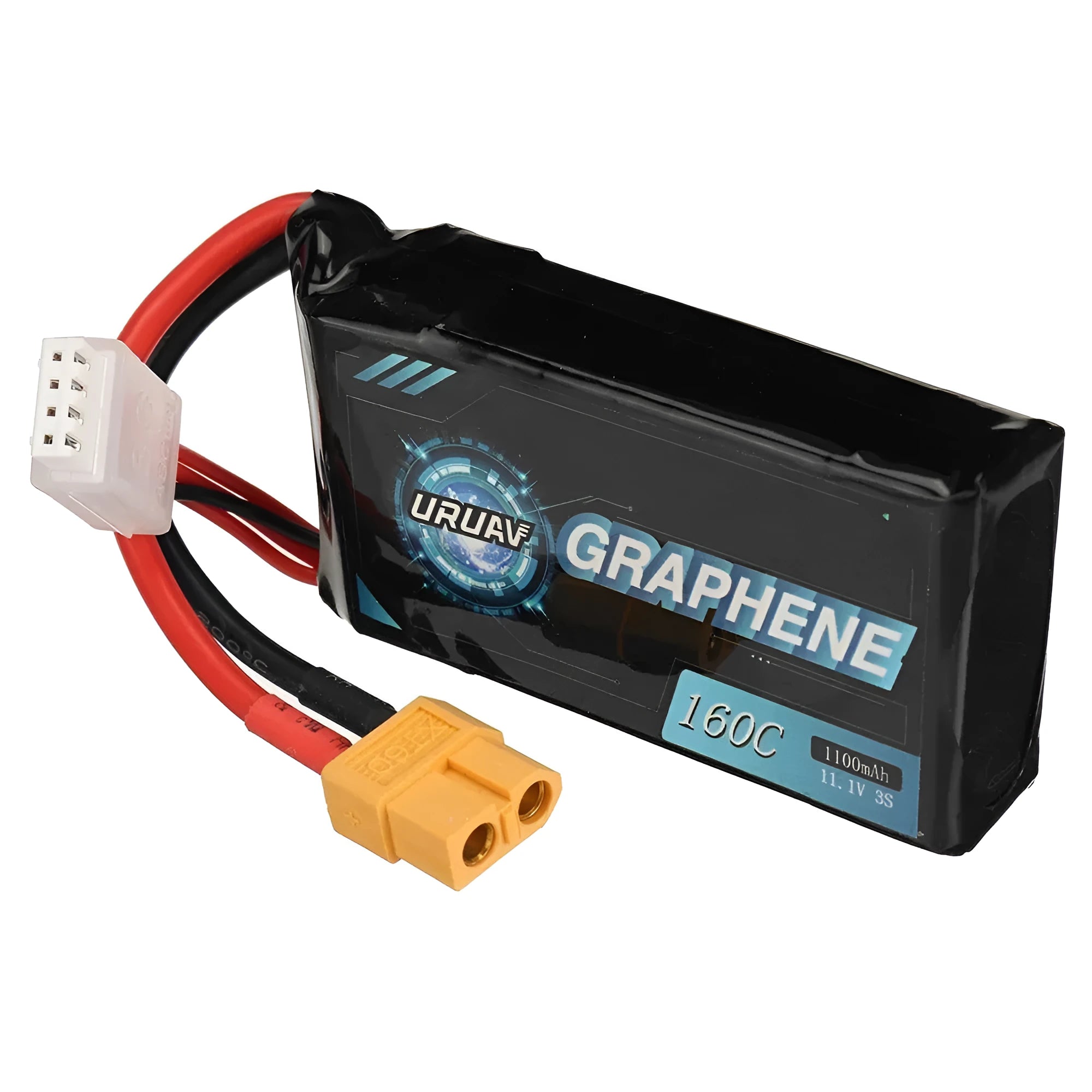 1200mAh 7.4V 2S lithium polymer RC battery pack for remote control cars and model ships.