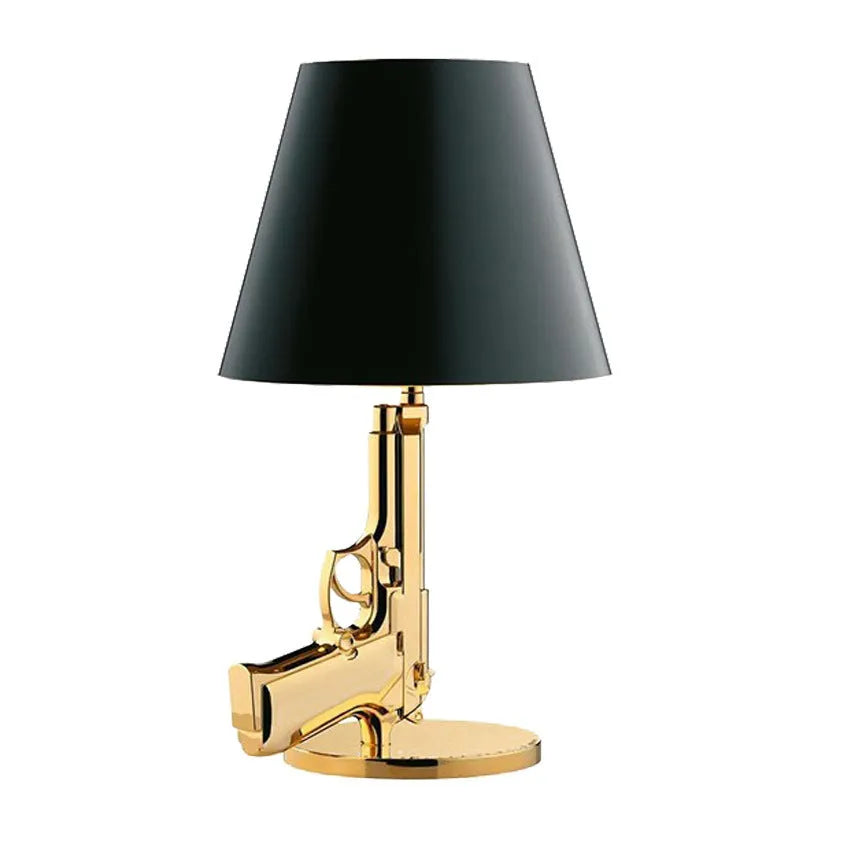 Modern creative desk lamp with resin base, Nordic style, metallic finish, 235x425mm size