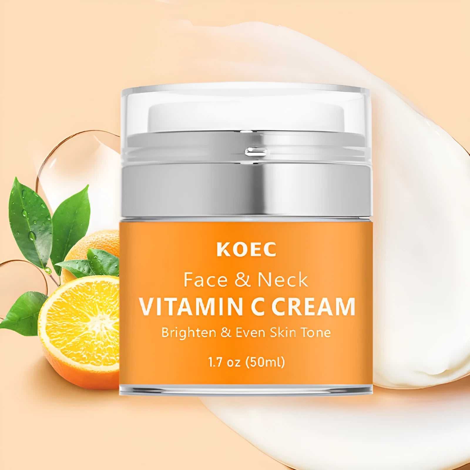 50g jar of retinol and vitamin C neck cream for light lines with English packaging