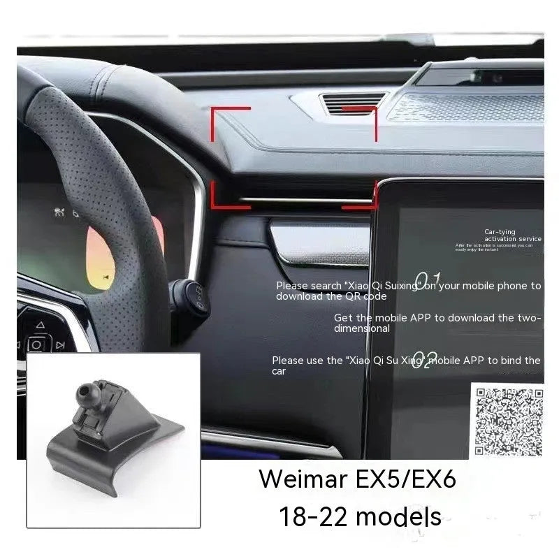 Goodway car dashboard mobile phone bracket with 360-degree rotation mechanism