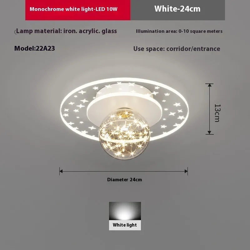 Modern simplicity style corridor ceiling lamp in gold, black or white finish with LED lighting