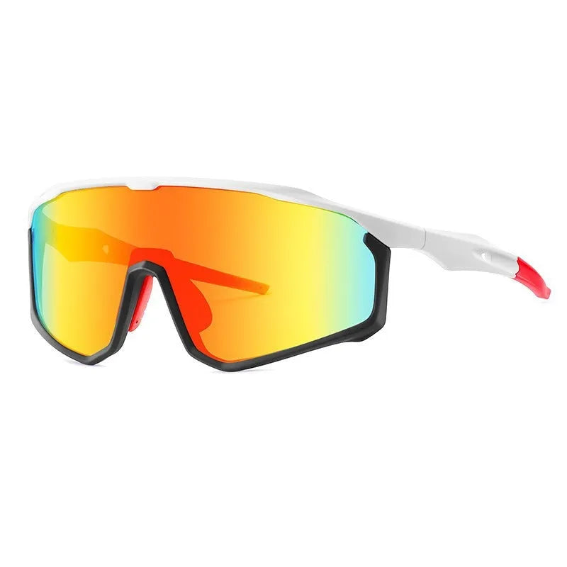 Full frame mountaineering goggles with colourful UV-protective PC lenses for climbing and snow sports.