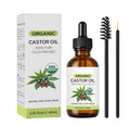 60ml rosemary castor oil hair oil in white bottle for frizz control and dry hair