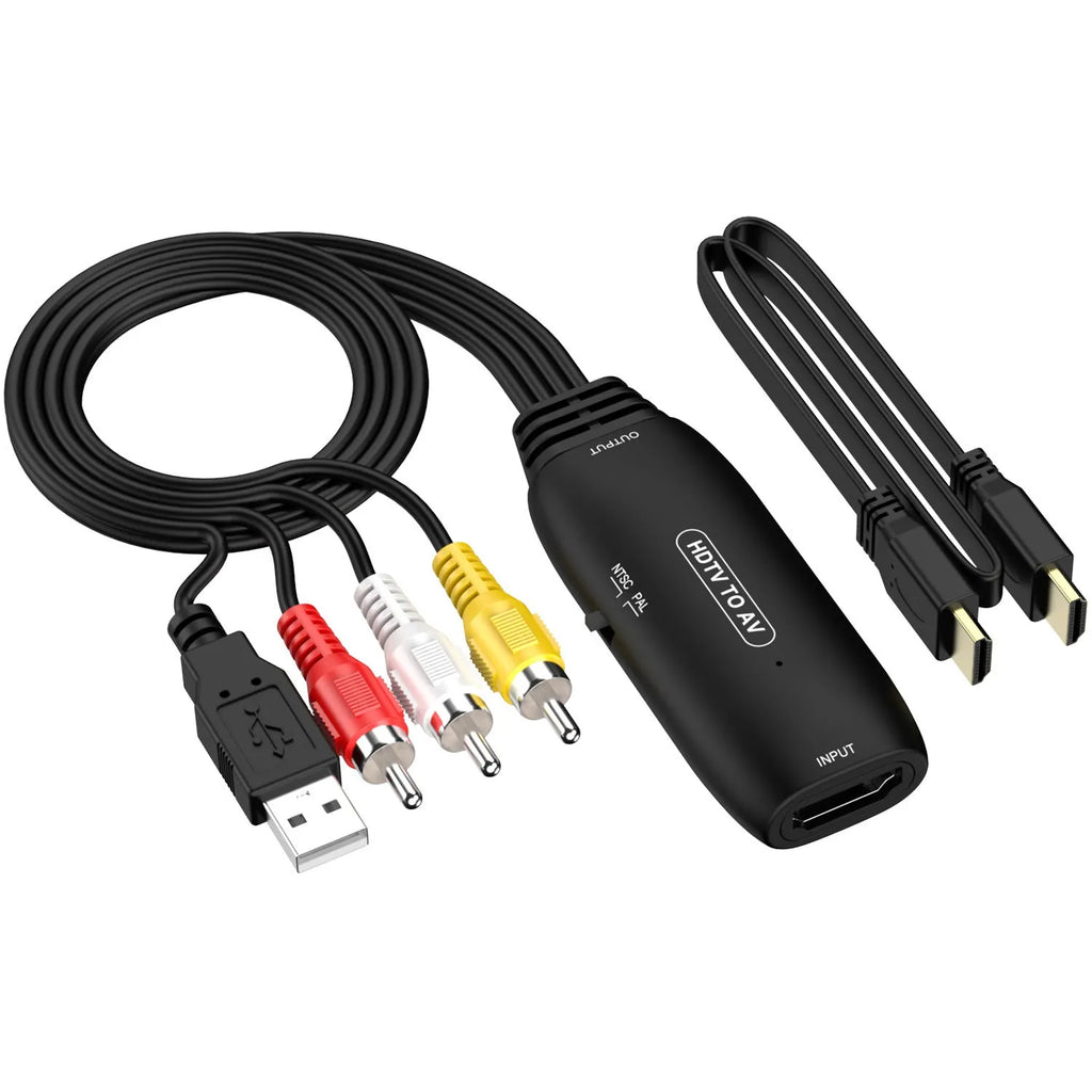 HDMI to AV converter cable with 110cm length for 1080p video transfer between devices