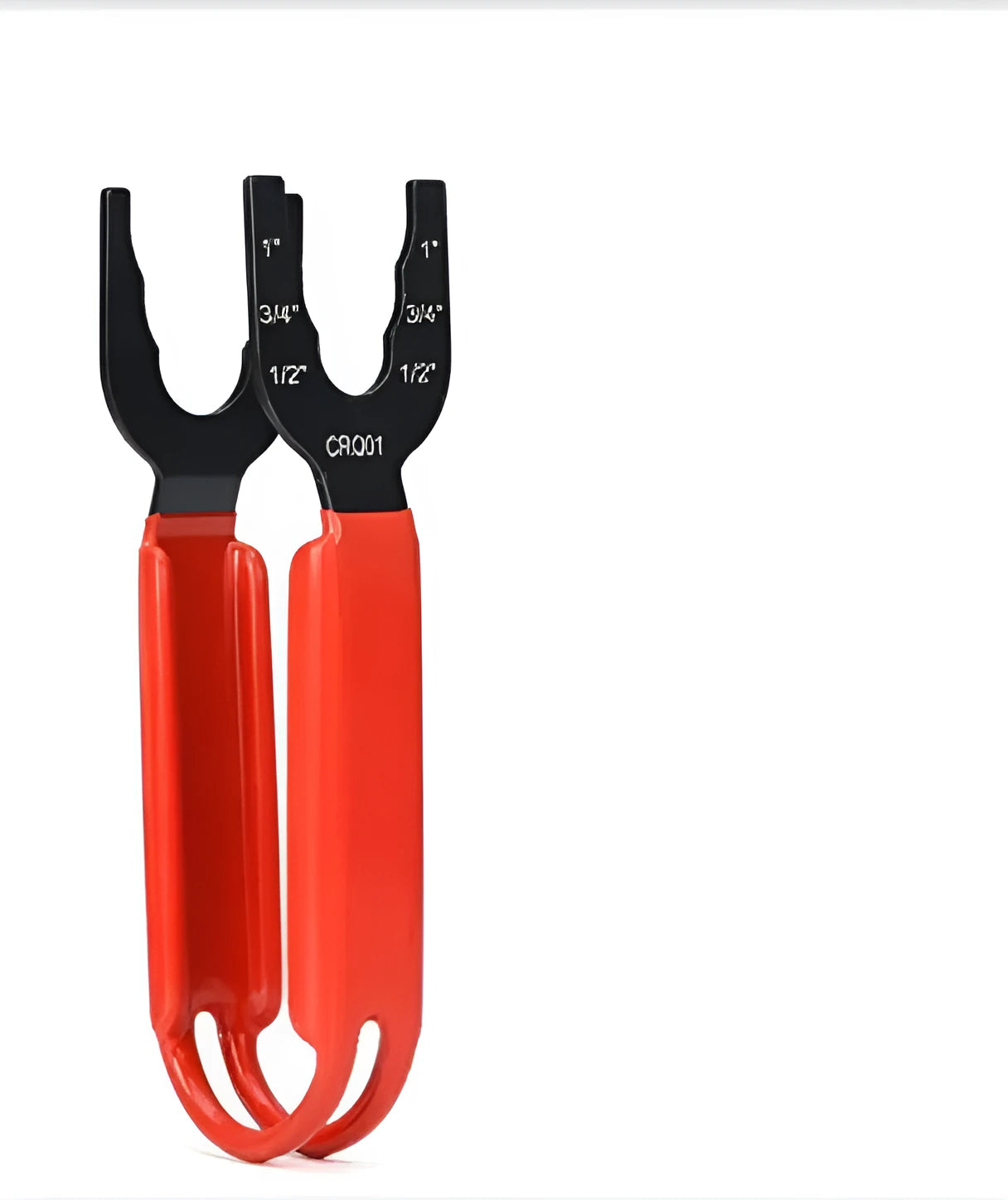 Orange adjustable pipe wrench with a forged steel head and quick-adjust jaw on a textured plastic handle.