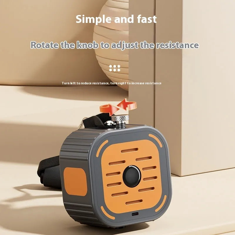 Navy blue adjustable power pump chest expander with handles on a 115cm wide ABS plastic frame for home strength training.