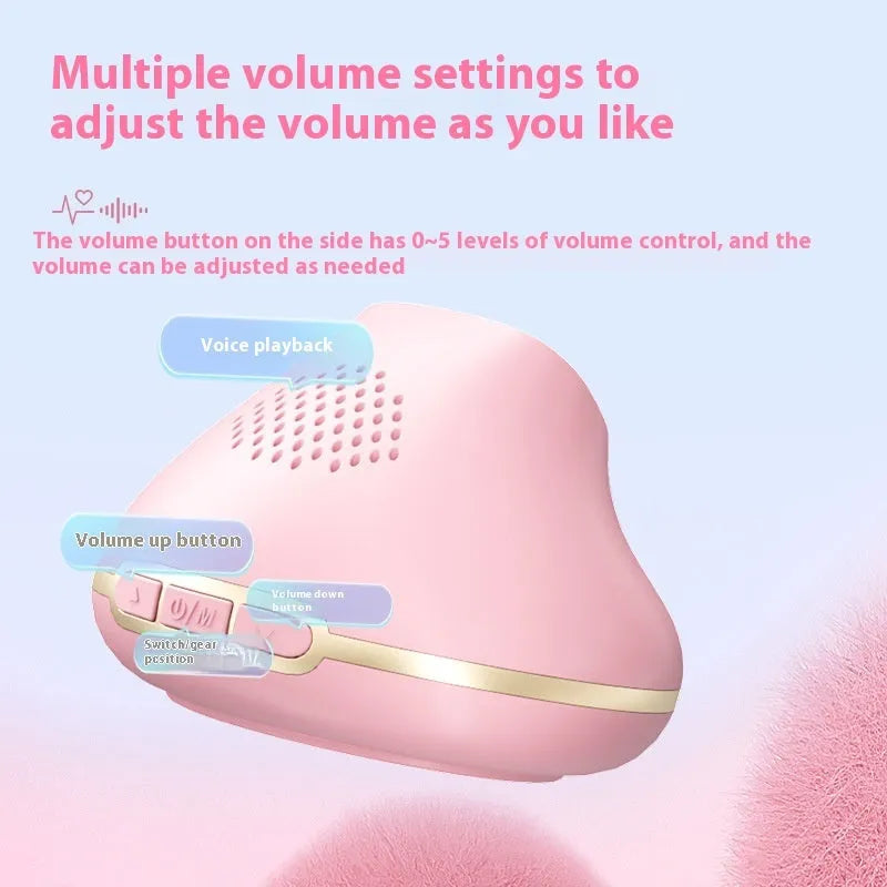 One-piece maternity home foetus ECG monitor in pink with USB charging cable for portable fetal heart rate monitoring