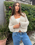V-neck long sleeve loose casual cardigan in solid colour polyester, Japanese Korean style, sizes S M L