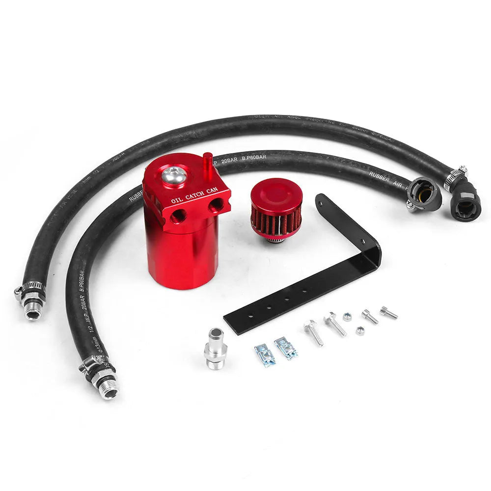 Aluminium alloy oil catch can separator for Ford Expedition, shown in available colours.