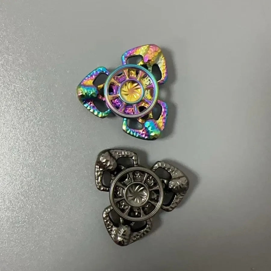 Flame butterfly design alloy metal rotating fingertip gyro pressure reduction toy