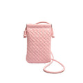 Vintage weave crossbody bag in vertical square shape showing European retro styling and dark cell internal compartment