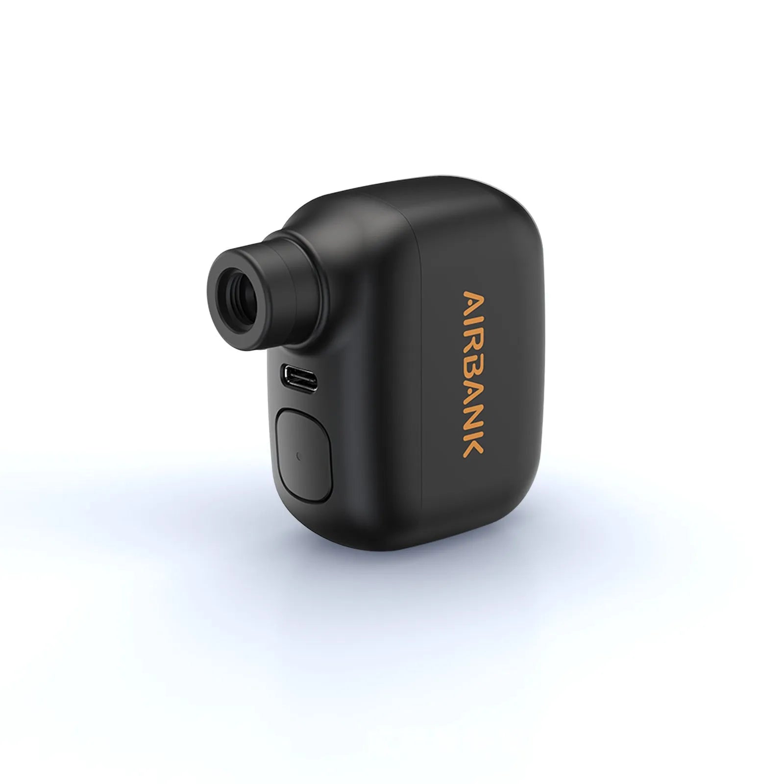 AS100 black electric bicycle pump with USB charging cable and waterproof storage bag