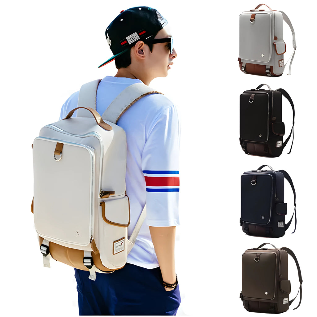Men's Korean-style backpack in Oxford cloth with 30x46cm capacity and waterproof fabric
