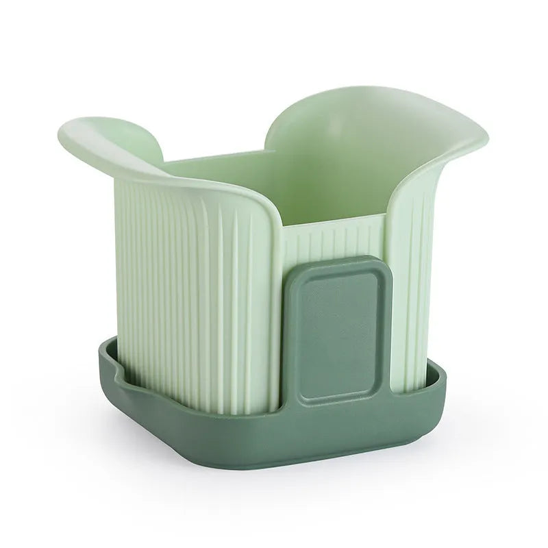 Green manual vegetable chopper with stainless steel blades for onions, potatoes, radishes, cucumbers