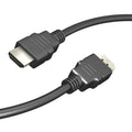 Black HDMI data cable with nickel-plated connectors for set-top box video connections