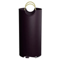 Round portable plastic waste bin with measurements of 38cm wide by 72cm high.