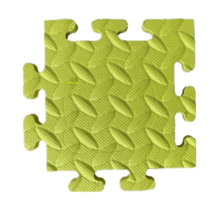EVA pet chew toy non-slip square mat in yellow with button texture, for dogs