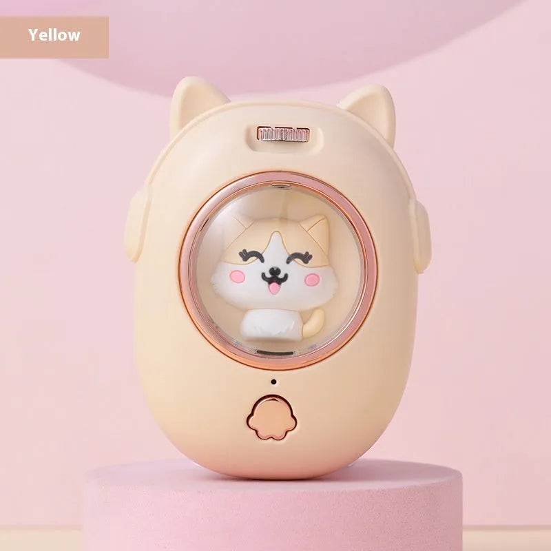 Pink and yellow multifunctional pet comb with built-in laser light for grooming cats and dogs