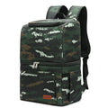Double layer insulated backpack cooler with 22L capacity in waterproof Oxford cloth