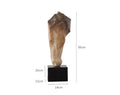 Abstract French retro style horse head desktop sculpture with carved texture