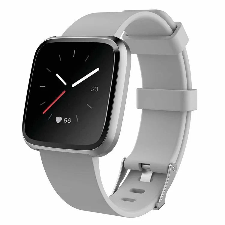 Fitbit Versa Lite replacement wrist strap in large size, showing TPE material and multiple colour options.