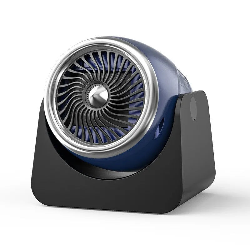 Navy blue 12v car heating fan with cigarette lighter plug for interior warming and windscreen defogging