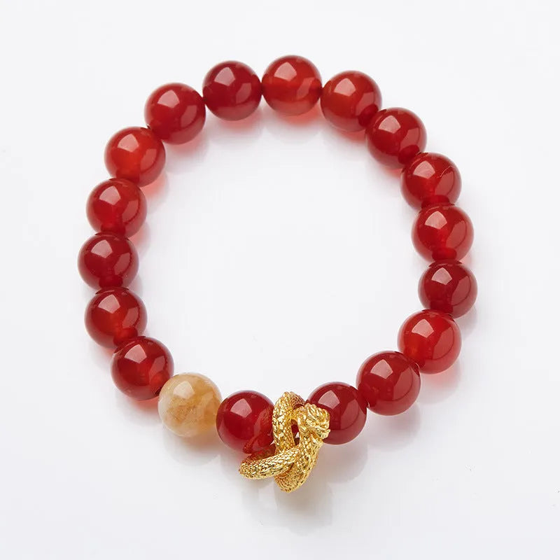 Purple cornucopia nine purple crystal good luck bracelet with animal zodiac design