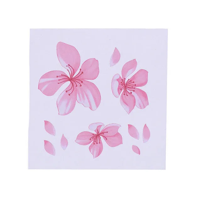 Cherry blossom flower pattern car stickers on vehicle window showing two size options