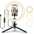 10-inch ring selfie light on a 19cm metal bracket for smartphone photography